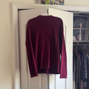 Croft & Barrow Deep Red Long Sleeve Turtleneck Top